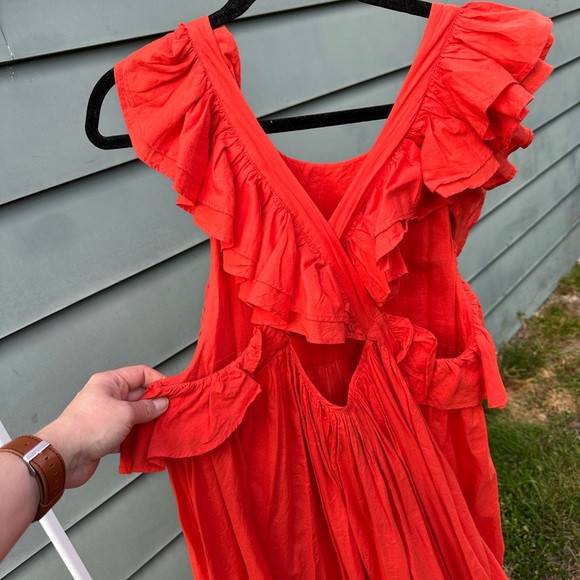 Laurence BRAS COTTON  Red Maxi Dress - Picture 10 of 16